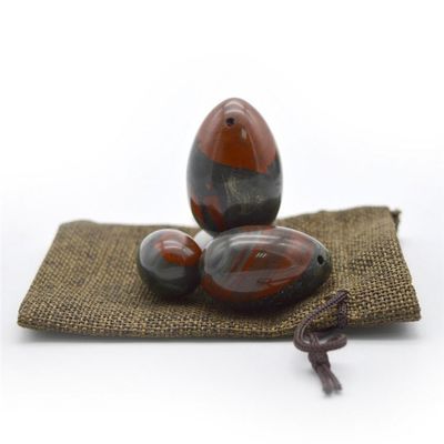 Pierre de sang naturelle Yoni Massage oeufs Costume en trois pièces pour femmes Kegel Exercice Régional et thème de l'amour