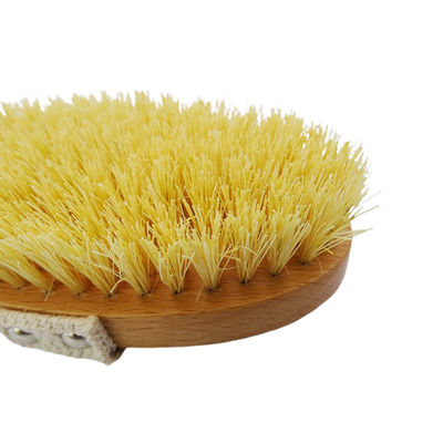 Fonction de massage Jaune Corps sec et humide Brosse à poils doux Exfoliation naturelle Peau morte Cellulite lisse ralentir le vieillissement Stimuler la lymphe et le flux sanguin