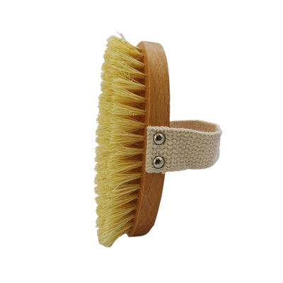 Fonction de massage Jaune Corps sec et humide Brosse à poils doux Exfoliation naturelle Peau morte Cellulite lisse ralentir le vieillissement Stimuler la lymphe et le flux sanguin