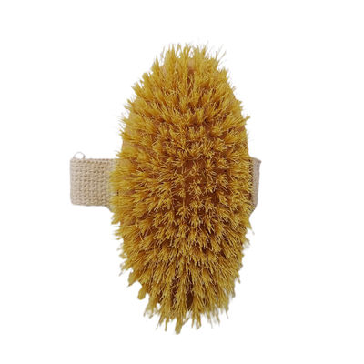 Fonction de massage Jaune Corps sec et humide Brosse à poils doux Exfoliation naturelle Peau morte Cellulite lisse ralentir le vieillissement Stimuler la lymphe et le flux sanguin