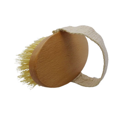 Fonction de massage Jaune Corps sec et humide Brosse à poils doux Exfoliation naturelle Peau morte Cellulite lisse ralentir le vieillissement Stimuler la lymphe et le flux sanguin