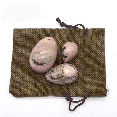 Ensemble d'œufs d'exercice de Kegel Rhodonite Stone Jade Yoni Massage pour le bien-être émotionnel des femmes