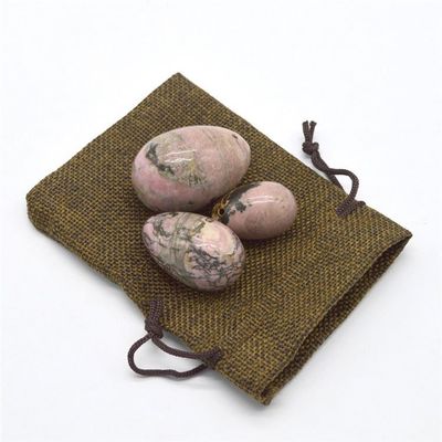 Ensemble d'œufs d'exercice de Kegel Rhodonite Stone Jade Yoni Massage pour le bien-être émotionnel des femmes