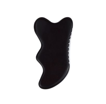 Outil de massage Gua Sha en pierre noire naturelle pour le pied, le cou, le dos et le visage