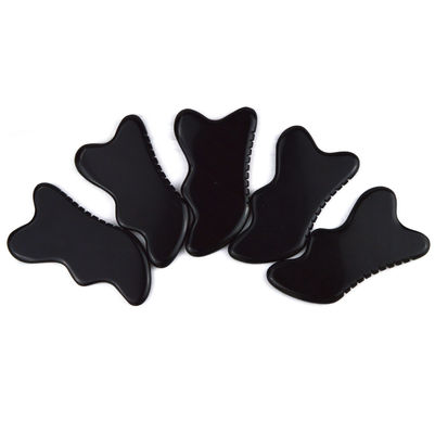 Outil de massage Gua Sha en pierre noire naturelle pour le pied, le cou, le dos et le visage
