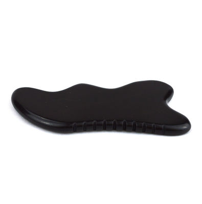 Outil de massage Gua Sha en pierre noire naturelle pour le pied, le cou, le dos et le visage