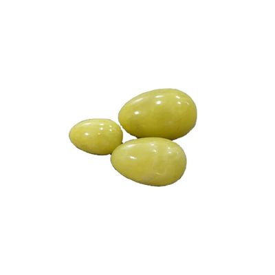Kegel guérisseur naturel jaune olivine quartz pierre de jade oeufs yoni pour l' exercice vaginal thème de l' amour et produits chauds