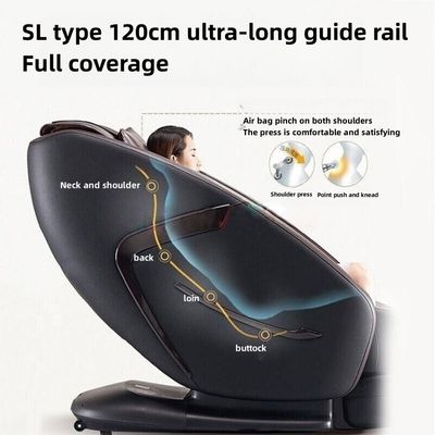 Chaise de massage noire 2024 Smart Tout le corps électrique physiothérapie automatique Massageur Santé Bien-être Lit de massage