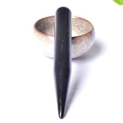 Massage au point d'acupuncture Pen de soin pour la forme du corps de Dangle Charm Ball Bian Stone Masseur facial Gua Sha