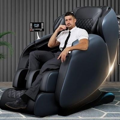 Meubles commerciaux Chaise de massage électrique Noir gris Salon de spa reclinable Équipement de salon de spa IA chaleur intelligente Massage complet du corps
