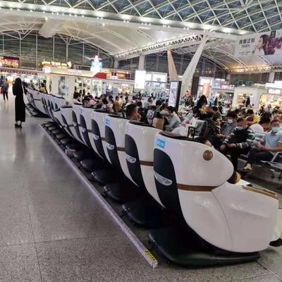 Contrôle du temps et de la vitesse Ferrovie Aéroport Chaise de massage commerciale partagée Petit canapé Intelligent Scan Code Cinéma PU éponge en cuir