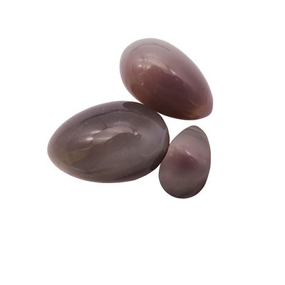 Art populaire poli Agate grise pierre oeufs Yoni Ensemble d'oeufs pour femmes Kegel style poli