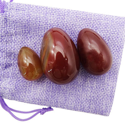 Caractéristique régionale Yoni œufs Agate rouge pierre précieuse naturelle Jade œufs pour les femmes Exercice de Kegel