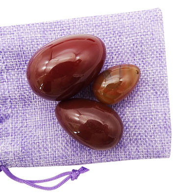 Caractéristique régionale Yoni œufs Agate rouge pierre précieuse naturelle Jade œufs pour les femmes Exercice de Kegel