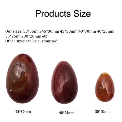 Caractéristique régionale Yoni œufs Agate rouge pierre précieuse naturelle Jade œufs pour les femmes Exercice de Kegel