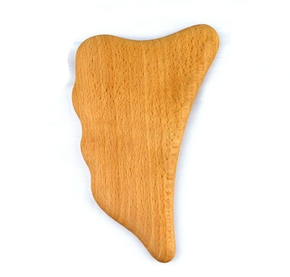 Logo personnalisé Masseur de Gua Sha en bois Outil de massage corporel pour les soins de la peau Spa lifting du visage beauté