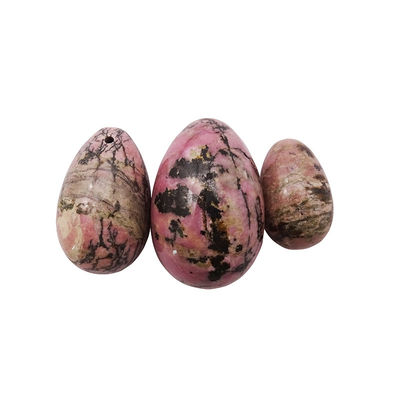 Exercice Kegel pierres précieuses Jade chaude Rhodonite Palm Stone Yoni œufs pour femmes entraînement musculaire pelvien en 3 tailles