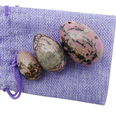 Exercice Kegel pierres précieuses Jade chaude Rhodonite Palm Stone Yoni œufs pour femmes entraînement musculaire pelvien en 3 tailles