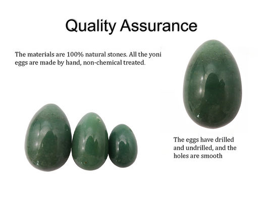 Santé féminine Aventurine verte oeufs de jade naturel pour le plancher pelvien et le resserrement vaginal