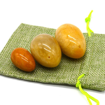 Caractéristique régionale Des œufs de jade jaune Exercice Kegel Des œufs de pierre semi-précieuse Pour l'amour Thème