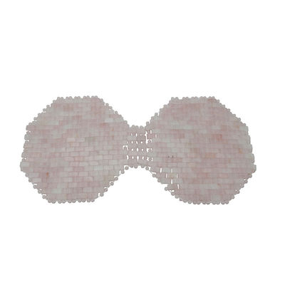 Massageur de sein Masque de sommeil en pierre précieuse naturelle de jade Masque pour les yeux en rose de quartz Masque anti-âge chaud ou froid En utilisant du glace de pierre Masque pour le visage