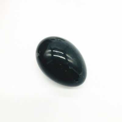 Naturel vert foncé certifié néphrite perforé moyen Jade Yoni œufs 40 * 30mm pour le bénéfice