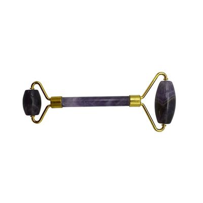 Améthyste Jade Roller Guasha Tools de soins de la peau du visage Petit rouleau pour les yeux Face Gua Sha Massageur pour les femmes Rouleau facial cadeaux de soins personnels