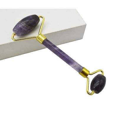 Améthyste Jade Roller Guasha Tools de soins de la peau du visage Petit rouleau pour les yeux Face Gua Sha Massageur pour les femmes Rouleau facial cadeaux de soins personnels