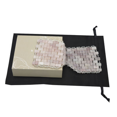 Masque facial en jade naturel personnalisable pour la beauté et le masque pour les yeux au quartz rose