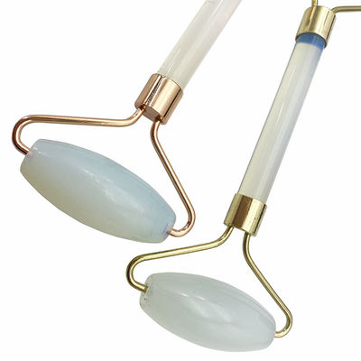 Outils à rouleaux de jade Guasha Opal Jade Roller Facial Gua Sha Massageur pour le visage et les yeux Soulagement du gonflement Réduction des rides de la peau