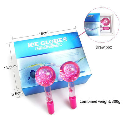 Massage du visage refroidissement Globe borosilicate glace globes de glace pour les soins du visage Roller Ball Spa Face Lift beauté soins de la peau