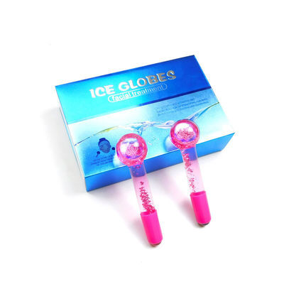 Massage du visage refroidissement Globe borosilicate glace globes de glace pour les soins du visage Roller Ball Spa Face Lift beauté soins de la peau