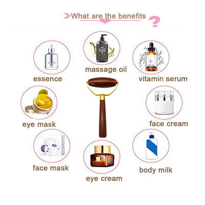 Agate Face Gua Sha Roller Body Skin Care Stone Massage du visage pour les femmes pour soulager le stress et le gonflement des yeux