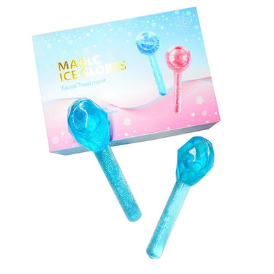 Face froide Boules de glace Massage facial pour les yeux gonflés et les cernes Logo en forme de diamant Logo personnalisé disponible
