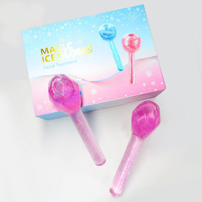 Face froide Boules de glace Massage facial pour les yeux gonflés et les cernes Logo en forme de diamant Logo personnalisé disponible