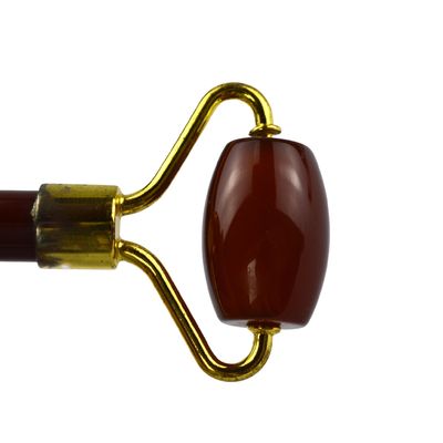 Logo personnalisé Disponibled 100% Autentique Naturel Carnélien Jade Guasha Roller Massage Anti-vieillissement Face Gua Sha Roller