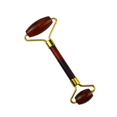 Logo personnalisé Disponibled 100% Autentique Naturel Carnélien Jade Guasha Roller Massage Anti-vieillissement Face Gua Sha Roller