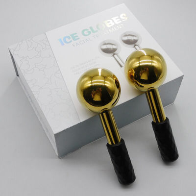Massage du visage pour refroidir et réduire les cernes Boules de glace en acier inoxydable
