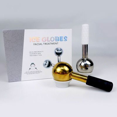 Massage du visage pour refroidir et réduire les cernes Boules de glace en acier inoxydable