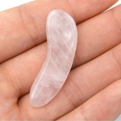 Crème naturelle pour les yeux Spatula Stick Massage facial pour les spatules cosmétiques au quartz rose