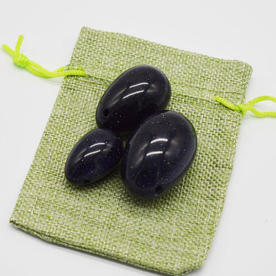 Les œufs de Yoni en jade bleu sculpté renforcent efficacement vos muscles vaginaux