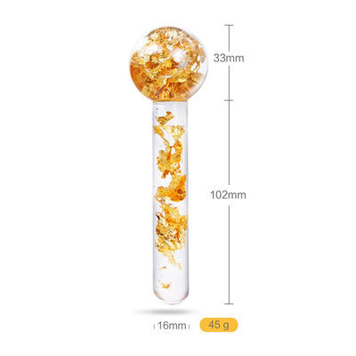 Boules de glace rafraîchissantes en or 24K Rouleau de masseur de visage pour les routines de beauté quotidiennes pour réduire le gonflement du visage et les cernes