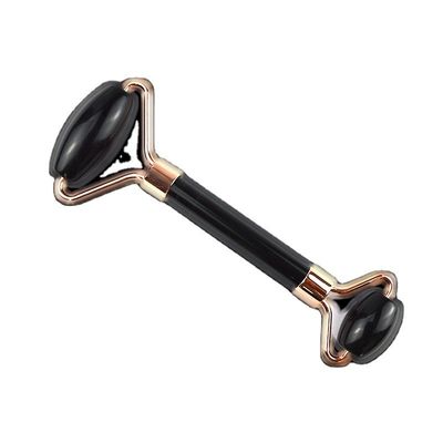 Roller naturel en obsidienne noire Guasha Massage du visage Gua Sha Roller pour le visage Cou et les yeux Classic Jade Roller Abordable