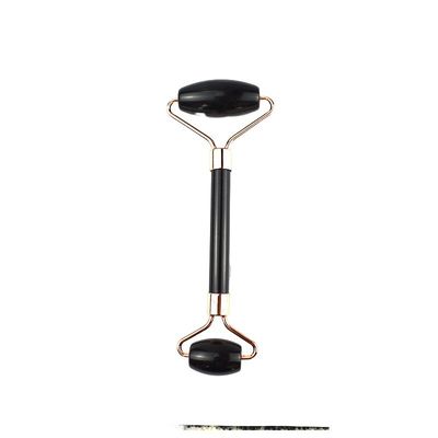 Roller naturel en obsidienne noire Guasha Massage du visage Gua Sha Roller pour le visage Cou et les yeux Classic Jade Roller Abordable