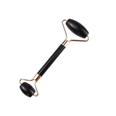 Roller naturel en obsidienne noire Guasha Massage du visage Gua Sha Roller pour le visage Cou et les yeux Classic Jade Roller Abordable