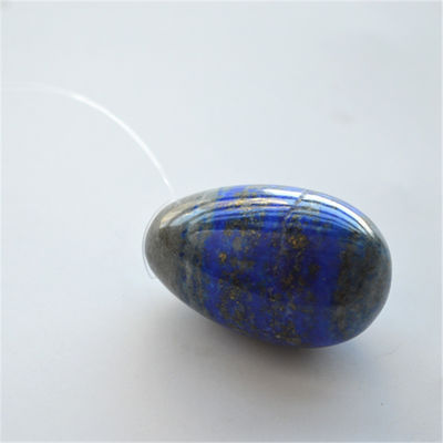 Ensemble de 3 oeufs de pierre Lapis Lazuli oeufs d'exercice Kegel naturels pierre précieuse Jade Yoni oeufs percés ou non percés 3 tailles faites