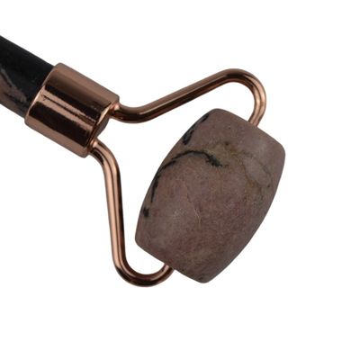 Masseur facial Rodonite Stone Jade Roller Gua Sha pour le massage musculaire Anti-âge 100% pierre précieuse naturelle Logo personnalisé maison