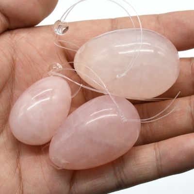 Technique poli Yoni œufs pour les exercices de Kegel Rose quartz Jade pierres en forme d'œuf