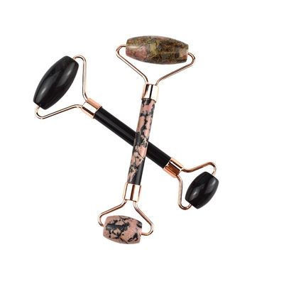 Masseur facial Rodonite Stone Jade Roller Gua Sha pour le massage musculaire Anti-âge 100% pierre précieuse naturelle Logo personnalisé maison