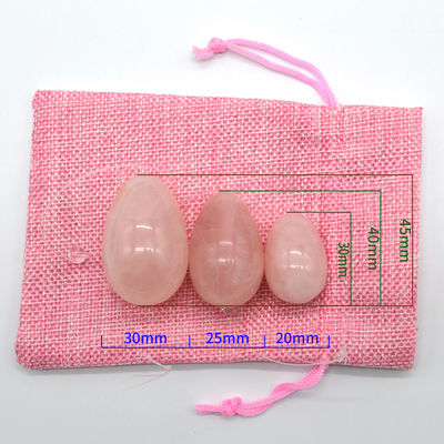 Technique poli Yoni œufs pour les exercices de Kegel Rose quartz Jade pierres en forme d'œuf
